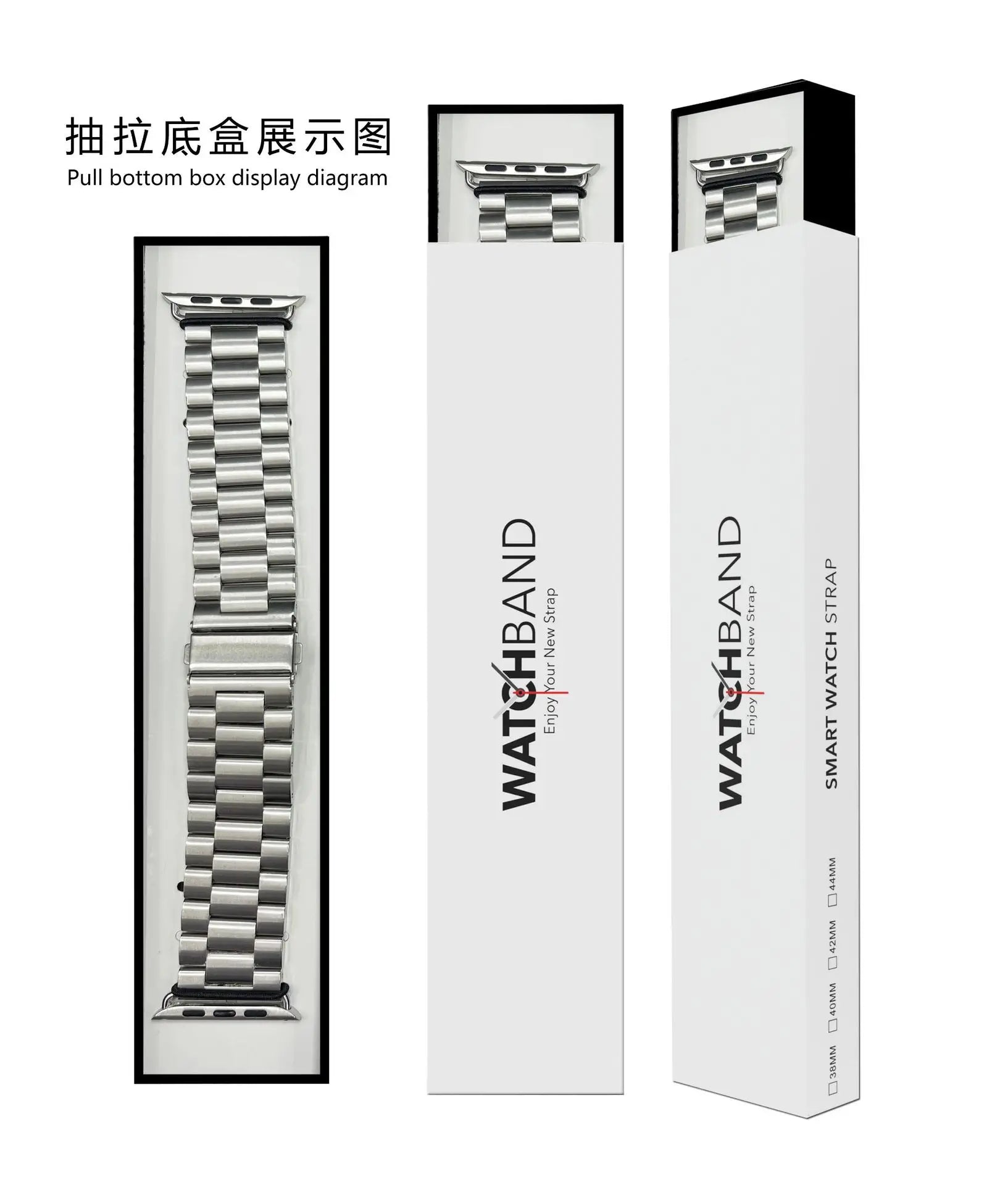 MINGJIANG Watch Band Packaging Custom logo Smart Watch Band Box Custom Watch Band Packaging