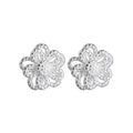 925 Sterling Silver Korean Simple and Temperament Flower Stud Earrings for Women
