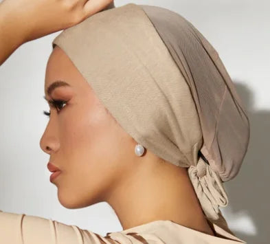 Wholesale Custom Bamboo Jersey Cotton Muslim Malaysia Inner Hijab Cap for Muslim Women Mesh Underscarf