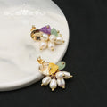 Original Design Colorful Crystal Deads Earrings Korean Fashion Style Cute Woman Eardrop Exquisite Charms Banquet Jewelry