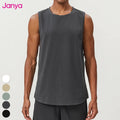 Custom Logo Men's Sports Clothing Loose Cotton Breathable Bodybuilding Running Vest Sleeveless Muscle Tops Gym Fitness Tank Top