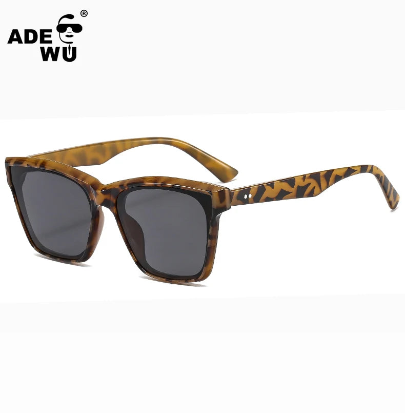 ADE WU STY3547N Trendy Vintage Ladies Square Sunglasses Women 2024 Small Rectangle Frame Sun Glasses Men Shades UV400 Protection