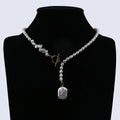 Rice Pearl Necklace Keshi Pearl Natural Freshwater Pearl Jewellery OT Buckle Clasp Necklace