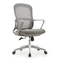 Factory Price Wholesale Contemporary Lift Chair Mid Back Black Fabric Mesh Power Tilt Revolving Staff Office Chairs