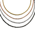 Unisex Cross Chain Stainless Steel Necklace Fashion Simple Stainless Steel Chain Plating Flat Hammer O Chain DIY Jewelry