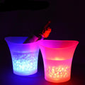 5L Acrylic Led Light Champagne Bucket Bar KTV PP Plastic Colorful Beer Ice Bucket