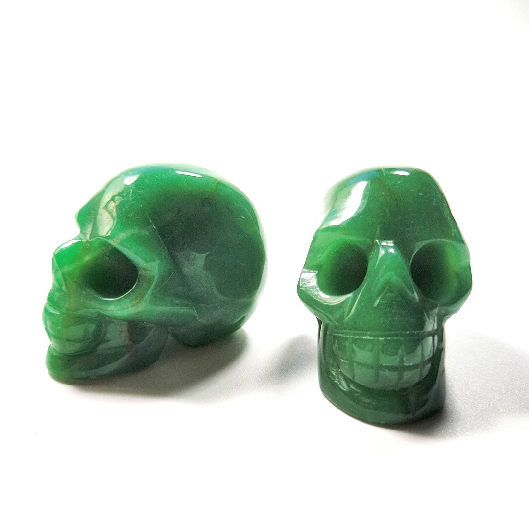 Huiying China cheap green aventurine 2 inch natural healing stone skulls in gifts & crafts
