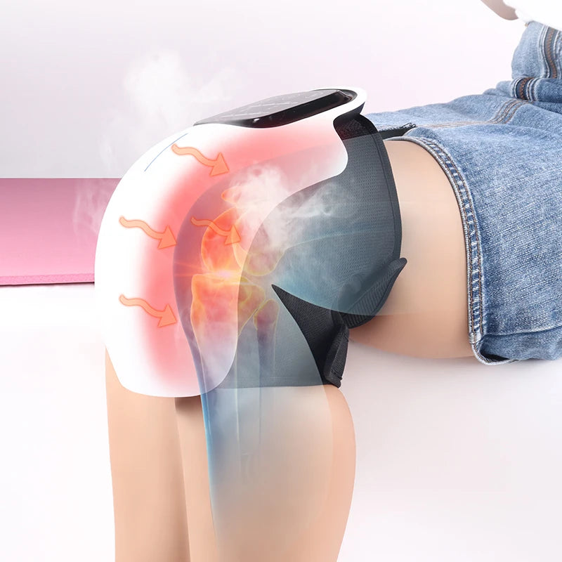 Wireless Care Joint  Pulse Air Compression Machine Electric Knee Pain Massage Vibration With Heat for Arthritis Knee Massager