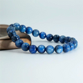 Round Beads Stretch Woman Men Bracelet Kyanite Gemstone Crystal Wholesale Natural Anniversary Engagement Gift Party Wedding Blue