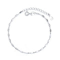 Hainon Wholesale Charm Bracelet 2021 Fashion 925 Sterling Silver Chain Bracelet for Women Young Girl