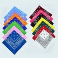 Wholesale Multifunction Colourful Custom 100% Cotton square Printed Headwear Classic Paisley Bandanas for Men