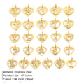 EManco Fashion Charms Initial Letter A-Z Pendant Accessories Alphabet Heart Shape Charms for Necklace for Bracelet