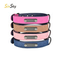 SinSky Manufacturer Custom Multicoloir Soft Wholesale Dog Collar Fashion Design Breathable Leather Collar for Pet Dogs