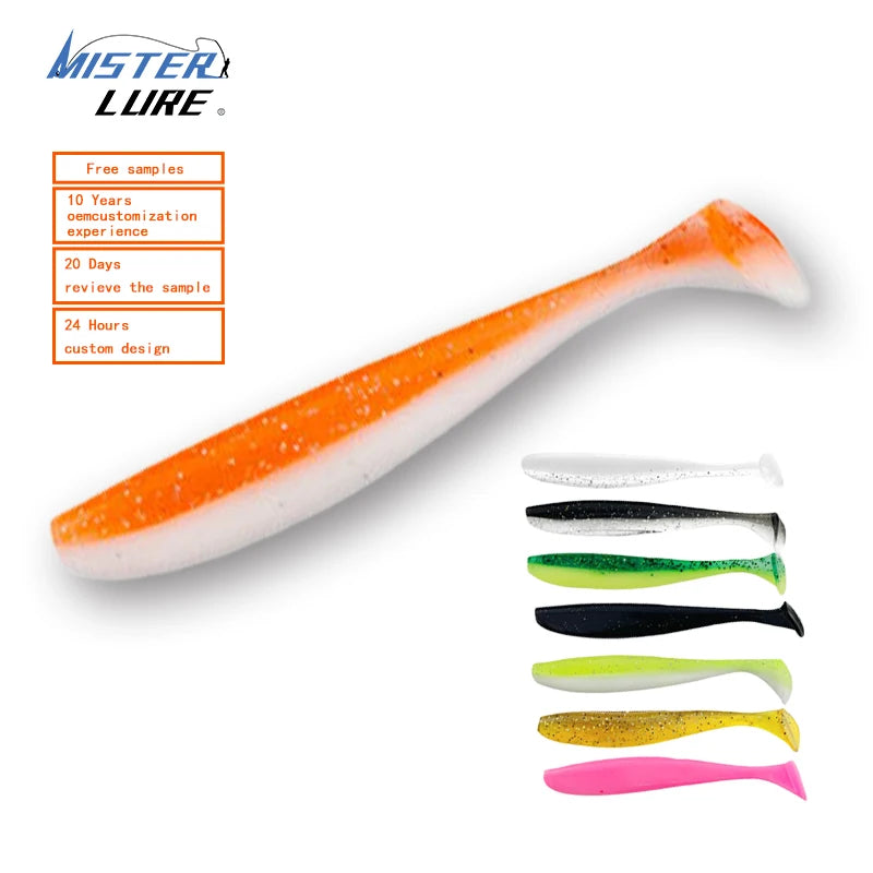 MISTER LURE Soft Bait Manufacturing Factory 1.1g 2.2g  Fishing Soft Shad Bait Fishing Lure