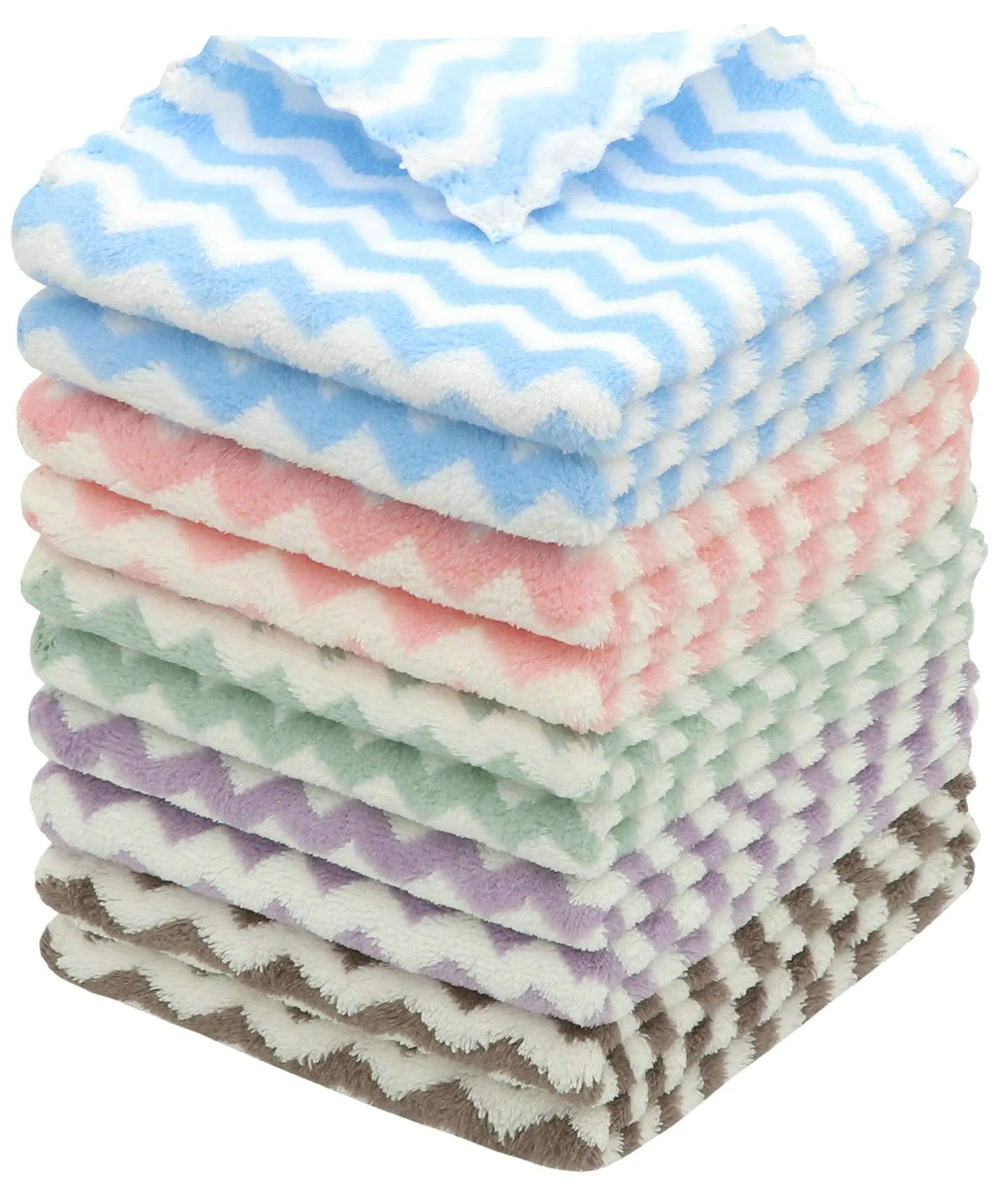 Wholesale Custom Logo Eco-Friendly Baisly Brand Microfiber Square Cleaning Cloth Super Absorbent Coral Fleece Customizable Size