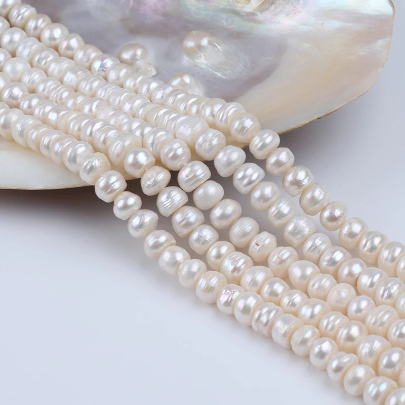 Zhuji Pearl 8-9mm White Freshwater Button Shape Loose Pearls Natural Color Stand for Jewelry Making