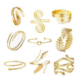 Personality Geometric Smooth Bangle Metal Cross Irregular Leaf Arm Ring Gold Silver Opening Adjustable Bracelet for Women
