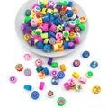 10mm Mixed Color Various Fruits Vegetables Soft Clay Round DIY Jewelry Making Rings Bracelets Accessories Loose Beads Wholesale