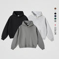 Premium Heavyweight Hoodies 350 Gsm 48 Polyester 52 Cotton Sweat Hoddies Men Plus Size Hoodie Custom Embroidery Hoodies