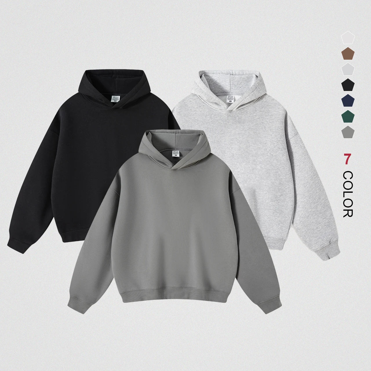 Premium Heavyweight Hoodies 350 Gsm 48 Polyester 52 Cotton Sweat Hoddies Men Plus Size Hoodie Custom Embroidery Hoodies