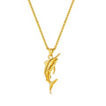 Fashion Jewelry Stainless Steel 18k Gold Plated Tuna Fish Pendant Necklaces for Men