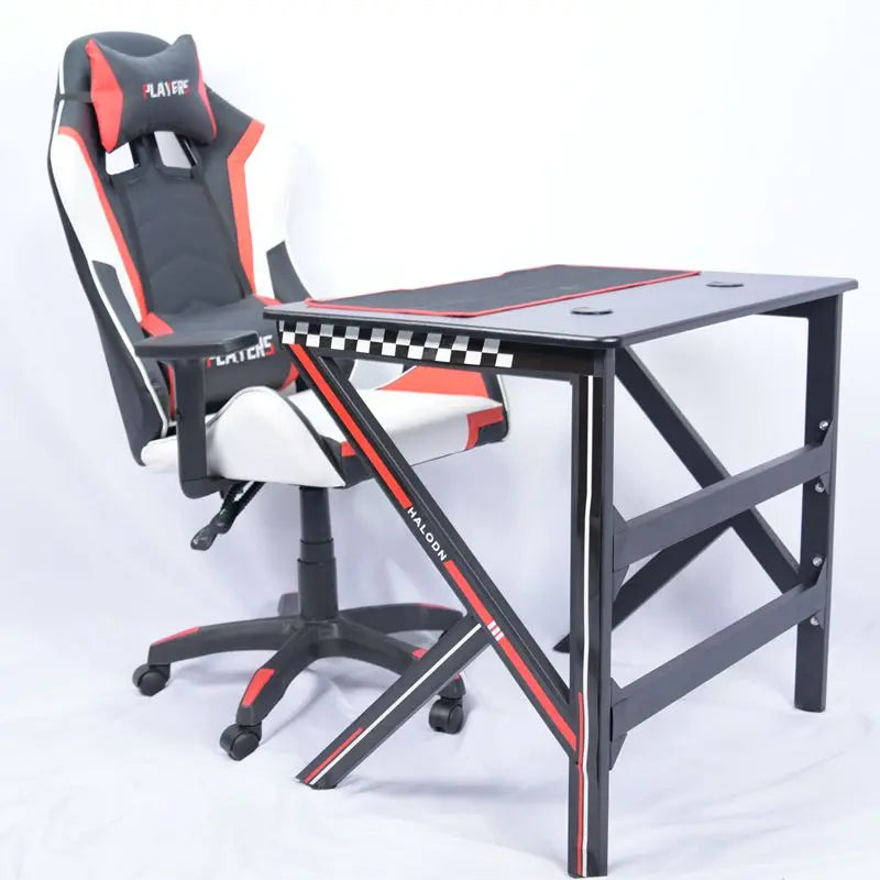 Wholesale K-Shape Metal Frame MDF PC Computer Desk Gaming Desk with Excellent Stability 80x60x75cm 2-Year Warranty