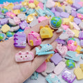 100Pcs Cute Back to School Stationery Flatback Resin Cabochon Scrapbooking Fit Phone Decoration DIY Kids Headwear Accessories