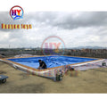 Floating Platform Island Swim Dock Water Inflatable Ocean Party Sea Pool with Teak Eva 2.2x1m 5-10 Passengers