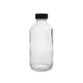 Empty 250ml 8oz Clear Round Glass Boston Bottle for Beverage Coffee Juice Kombucha