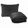 Factory Wholesale Vintage 100% Polyester Hand Luggage Sleeve Backpack Clip Pillow Premium Soft Travel Blanket Pillow Airplane