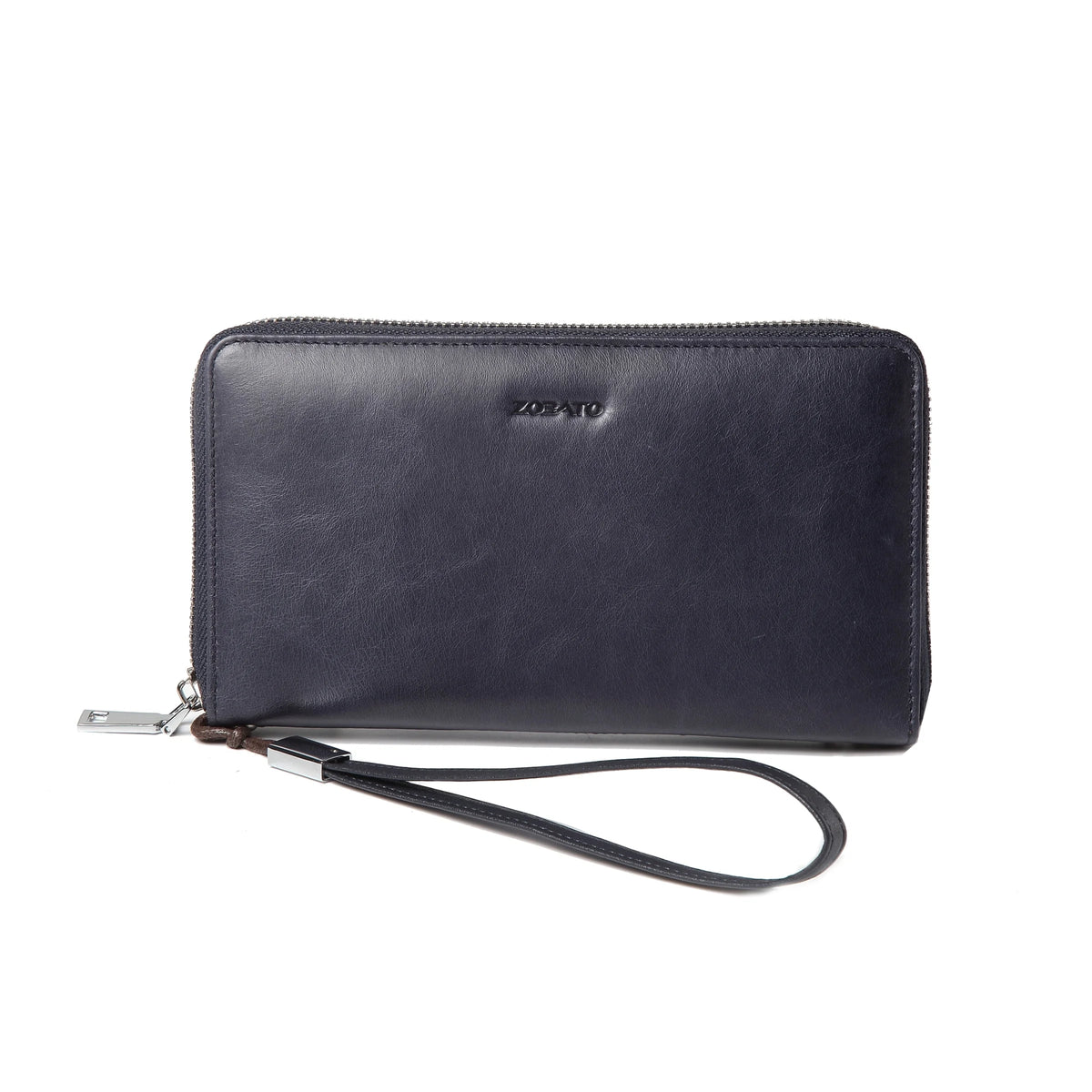 Hongsheng High End Durable PU Leather 8 Inch Large Capacity Business Zipper Wallet RFID Blocking Japan Style Card Card Holder