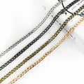 MeeTee BF306 8mm Flat Chain Hardware Accessories Decorative Bag Chain for Women Handbag Shoulder Straps Replacement Chain
