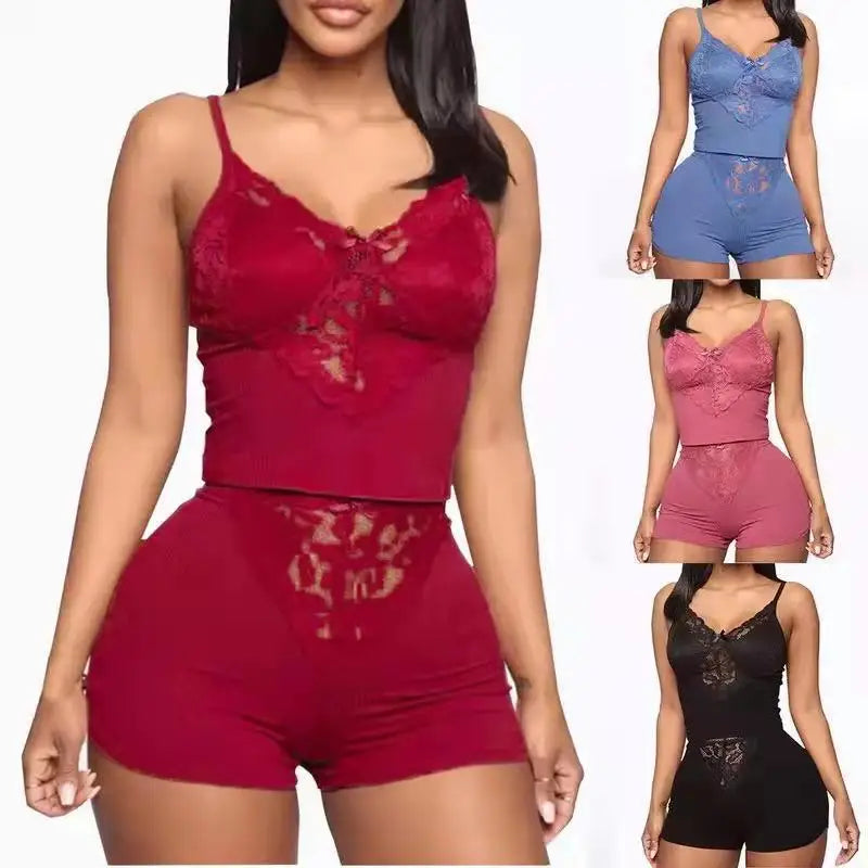 Fashion Wholesale V-Neck Casual Sleep Wear Women Pajama Ladies Silk Satin Pajamas Luxury