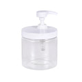Large 500ml Flat Shoulder Plastic Clear Shampoo Bottle with Pump Body Wash Lotion Skin Care Packaging