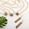 Hawaiian Gold Plating Retro Necklace Set Fashion Oil Drop Necklace Earrings Set for Women Wholesale