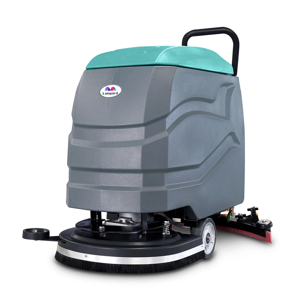 Walk Hand-push Type Floor Scrubber Machine Industrial Factory Warehouse Cleaning Scrubber