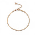 Hot Sale Fashion Jewelry Stainless Steel Waterproof Non Tarnish Anklets Dainty Charm Snake Chain Anklet