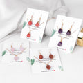 Healing Crystal Drop Shape Sandstone Quartz Necklace Pendant Reiki Gemstone Amethyst Eardrops for Get-together Party