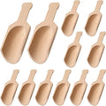 Tailai Candy Spices Parties Bath Salts Candy Essential Mini Wooden Scoops Unpainted Wooden Kitchen Spoon.