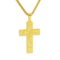 Eternal Punk Charm Stainless Steel Basketball Big Cross 18K Gold Plated Pendant Joker Necklace Unisex Gift