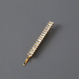 Custom Colorful Rhinestone Diamond Hair Accessories Simple Women Crystal Women Metal Hair Clips Hair Pins