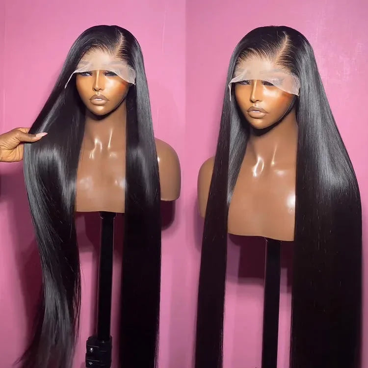 13x6 Virgin Remy Indian Lace Frontal Human Hair Wig Glueless HD Full Lace Front Wigs Brazilian Bone Straight Wig for Black Women
