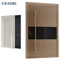 Foshan Yohome Latest Design Original Factory Main Entrance Exterior Front Entry Doors Porte Solid Wood External Pivoting Doors