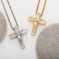 Hip Hop Jesus Necklace Hip Hop Cross Jesus 18kSilver Gold Color Pendant Necklace Jesus Christ Cross Pendant Jewelry