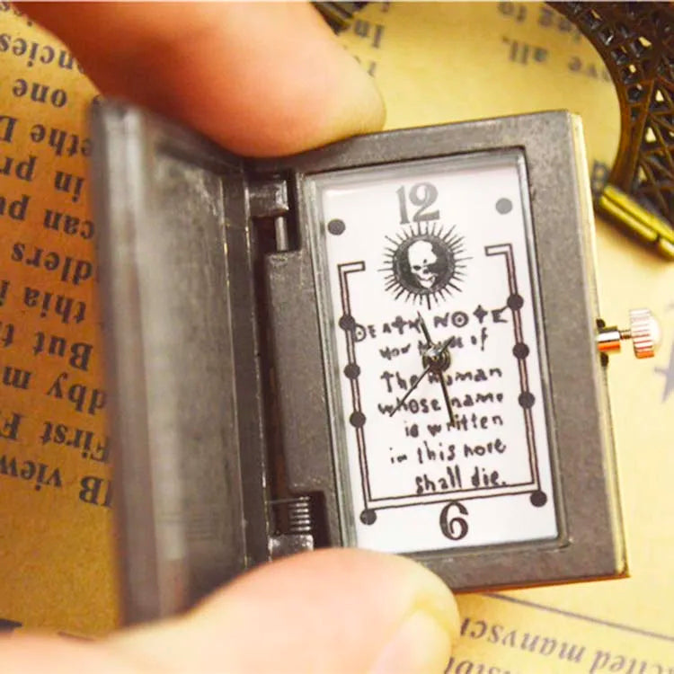Japanese Anime Antique Necklace Chain Clock Pendant Death Note Book Quartz Pocket Watch for Men Women