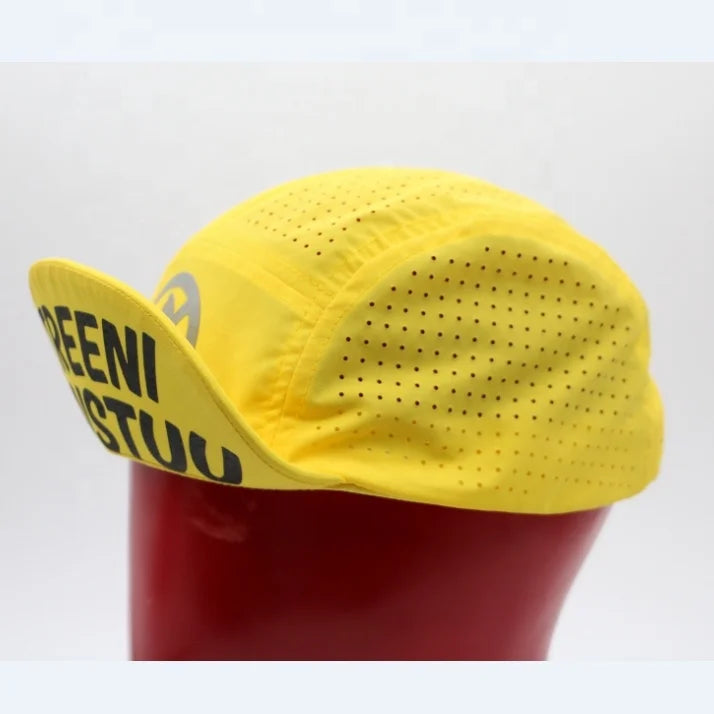 Custom 5 Panel Camper Caps Recycled Perforating Under Brim Print Luminous logo Snapback Duckbill Five Panel Nylon Camp Cap