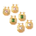 Shiny Zircon Geometric Chic 18K PVD Gold Plated Stainless Steel Drop Earrings Non Tarnish Jewelry