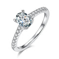Pretty Design Delicate Oval Moissanite Engagement Ring Moissanite Oval Rings Gold for Women Girl Accessories Jewelry