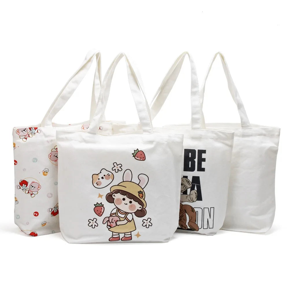 Women Messenger Small Zipper Natural Friday 100 Pcs Recycled Holiday Cotton Canvas Tote Weekend Bag With Logo