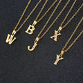 New Factory Alphabet Initial Necklace Gold Plated Stainless Steel Lover's Gift Friendship Necklace